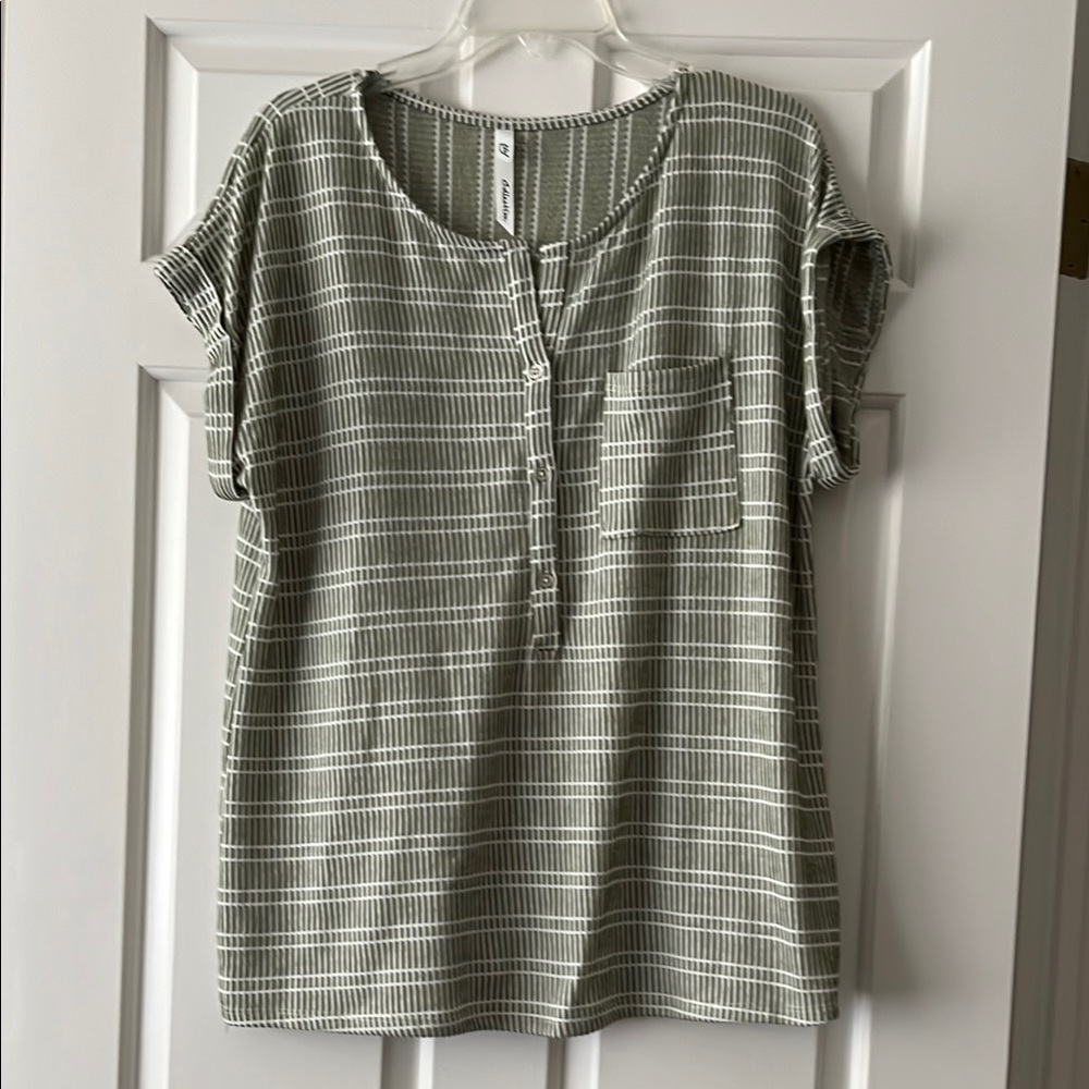 Striped Green Women's Top